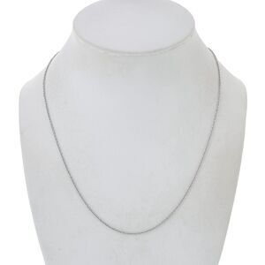 Estate Quin Sterling Silver 925 1.0mm Cable Link Necklace 18"